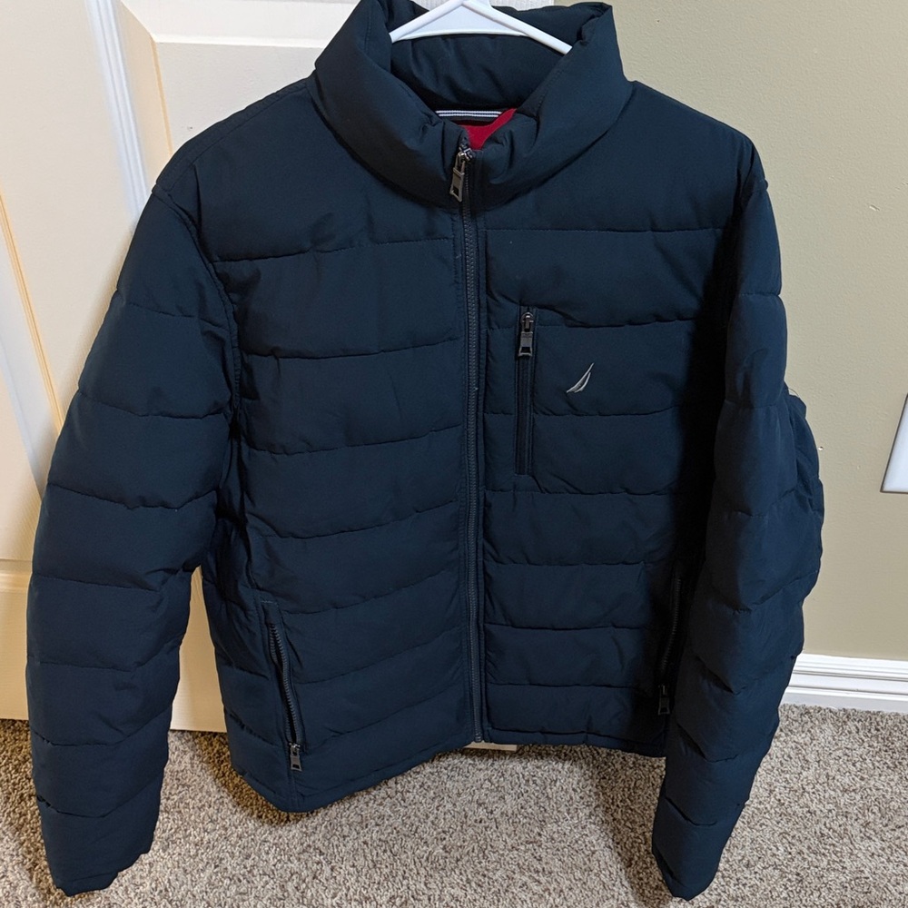 Navy Blue Puffer Jacket